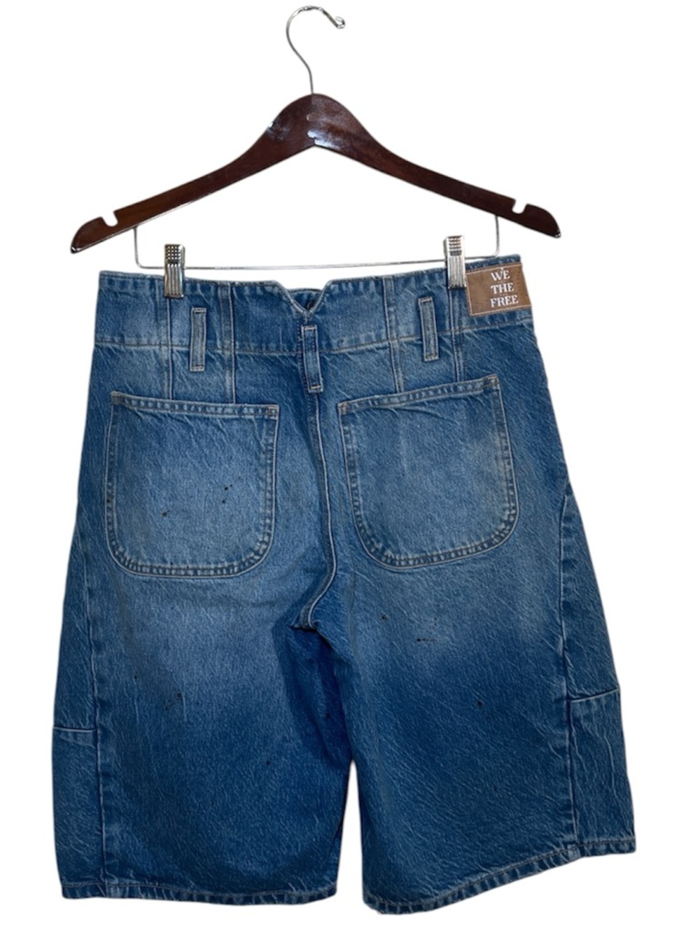 Free People We The Free Extreme Measures Barrel Shorts Long paint splatter 28 - Picture 4 of 8